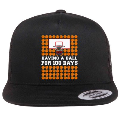 100 Days Of School Basketball 100th Day Balls Flatbill Hat