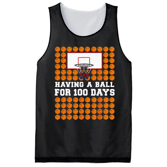 100 Days Of School Basketball 100th Day Balls Mesh Reversible Basketball Jersey Tank