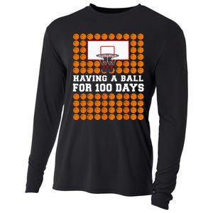 100 Days Of School Basketball 100th Day Balls Cooling Performance Long Sleeve Crew