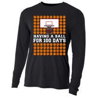 100 Days Of School Basketball 100th Day Balls Cooling Performance Long Sleeve Crew