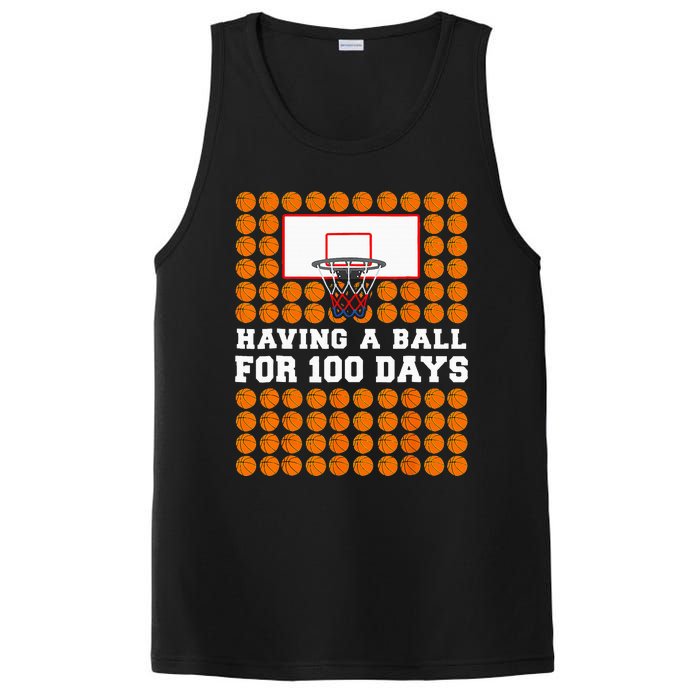 100 Days Of School Basketball 100th Day Balls PosiCharge Competitor Tank