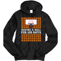 100 Days Of School Basketball 100th Day Balls Tie Dye Hoodie