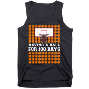 100 Days Of School Basketball 100th Day Balls Tank Top