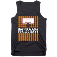 100 Days Of School Basketball 100th Day Balls Tank Top