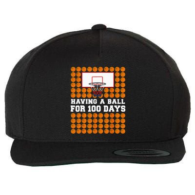 100 Days Of School Basketball 100th Day Balls Wool Snapback Cap