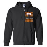 100 Days Of School Basketball 100th Day Balls Full Zip Hoodie