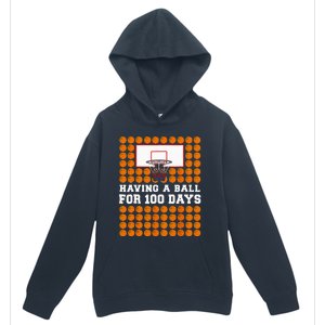 100 Days Of School Basketball 100th Day Balls Urban Pullover Hoodie