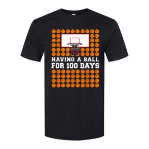 100 Days Of School Basketball 100th Day Balls Softstyle CVC T-Shirt