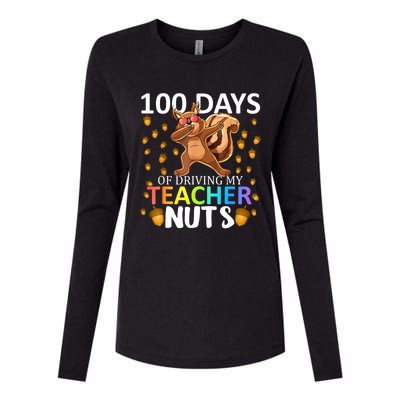 100 Days Of Driving My Teacher Nuts 100th Day Of School Womens Cotton Relaxed Long Sleeve T-Shirt