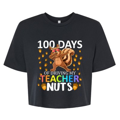 100 Days Of Driving My Teacher Nuts 100th Day Of School Bella+Canvas Jersey Crop Tee