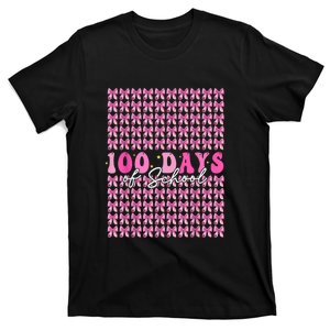 100 Days Of School Coquette Bow 100th Day Of School T-Shirt