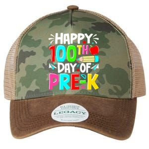 100th Day Of Prek School 100 Days Smarter Teacher Students Legacy Tie Dye Trucker Hat