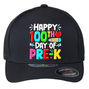 100th Day Of Prek School 100 Days Smarter Teacher Students Flexfit Unipanel Trucker Cap