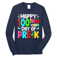 100th Day Of Prek School 100 Days Smarter Teacher Students Long Sleeve Shirt