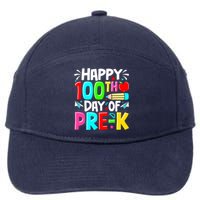 100th Day Of Prek School 100 Days Smarter Teacher Students 7-Panel Snapback Hat