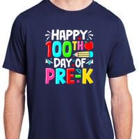 100th Day Of Prek School 100 Days Smarter Teacher Students Adult ChromaSoft Performance T-Shirt