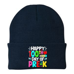 100th Day Of Prek School 100 Days Smarter Teacher Students Knit Cap Winter Beanie