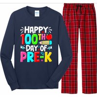 100th Day Of Prek School 100 Days Smarter Teacher Students Long Sleeve Pajama Set