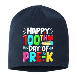 100th Day Of Prek School 100 Days Smarter Teacher Students Sustainable Beanie