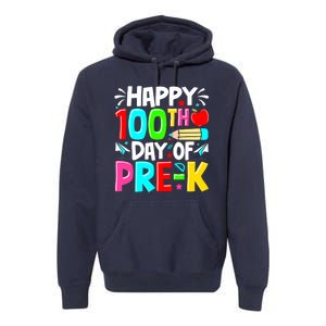 100th Day Of Prek School 100 Days Smarter Teacher Students Premium Hoodie