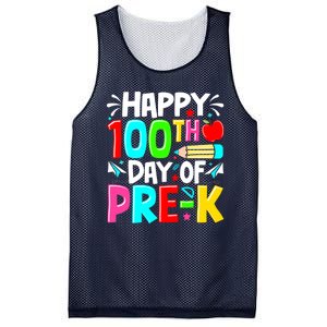 100th Day Of Prek School 100 Days Smarter Teacher Students Mesh Reversible Basketball Jersey Tank