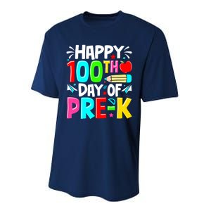 100th Day Of Prek School 100 Days Smarter Teacher Students Performance Sprint T-Shirt