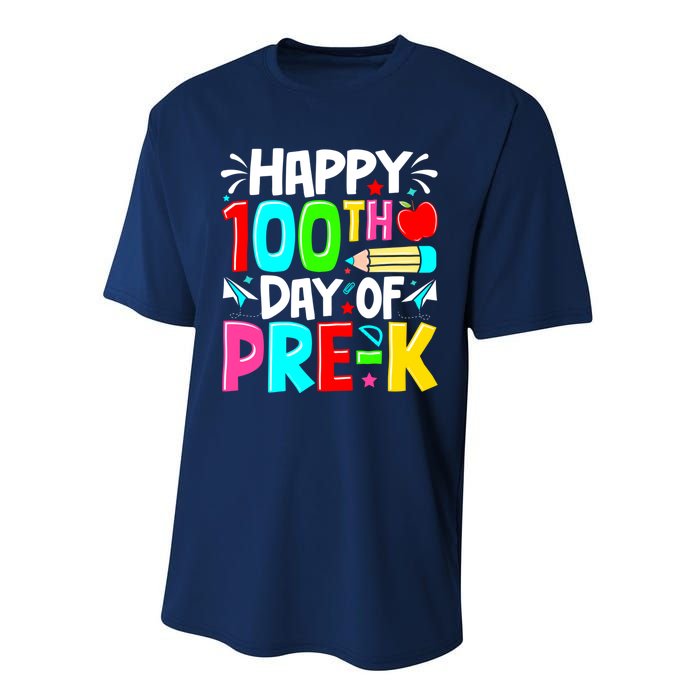 100th Day Of Prek School 100 Days Smarter Teacher Students Performance Sprint T-Shirt