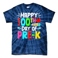 100th Day Of Prek School 100 Days Smarter Teacher Students Tie-Dye T-Shirt