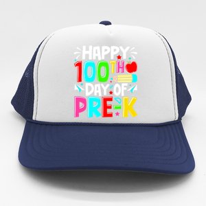 100th Day Of Prek School 100 Days Smarter Teacher Students Trucker Hat