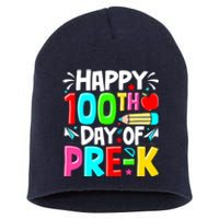 100th Day Of Prek School 100 Days Smarter Teacher Students Short Acrylic Beanie