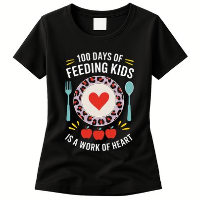 100 Days Of Feeding Is A Work Of Heart ChildrenS Daily Womens T-Shirt
