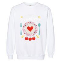 100 Days Of Feeding Is A Work Of Heart ChildrenS Daily Garment-Dyed Sweatshirt