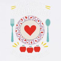 100 Days Of Feeding Is A Work Of Heart ChildrenS Daily Garment-Dyed Sweatshirt
