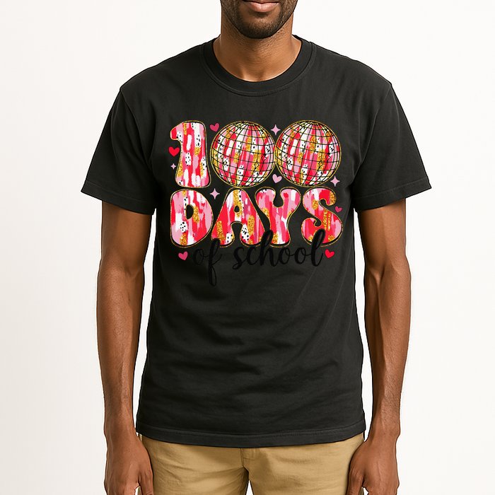 100 Days Of School Retro Disco Ball 100th Day Of School Tall T-Shirt