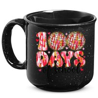 100 Days Of School Retro Disco Ball 100th Day Of School 15oz Campfire Ceramic Mug