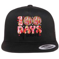 100 Days Of School Retro Disco Ball 100th Day Of School Flat Bill Trucker Hat