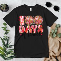 100 Days Of School Retro Disco Ball 100th Day Of School Premium T-Shirt