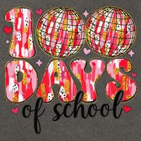 100 Days Of School Retro Disco Ball 100th Day Of School Cotton Canvas Backpack