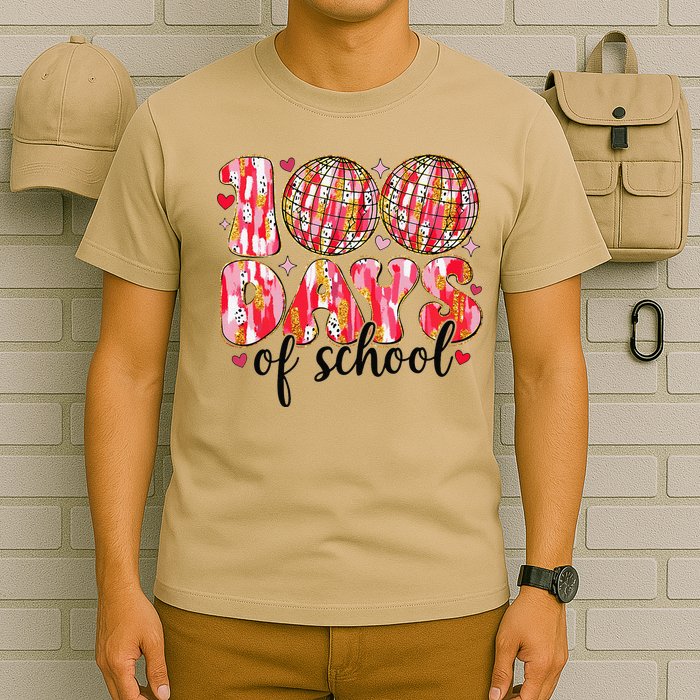 100 Days Of School Retro Disco Ball 100th Day Of School T-Shirt