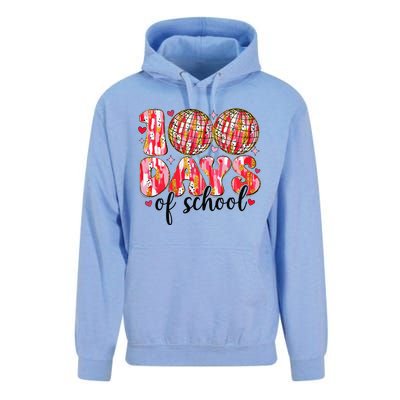 100 Days Of School Retro Disco Ball 100th Day Of School Unisex Surf Hoodie