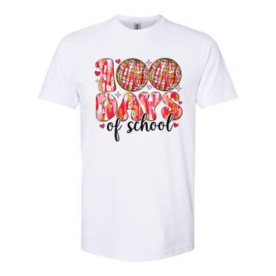 100 Days Of School Retro Disco Ball 100th Day Of School Softstyle CVC T-Shirt