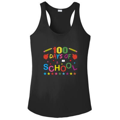 100 Days Of School Student Teacher Gift Ladies PosiCharge Competitor Racerback Tank