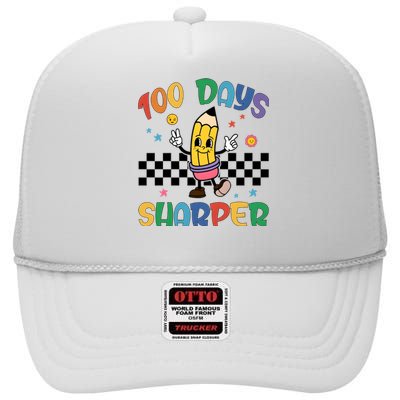 100 Days Of Sharper Cute Back To School High Crown Mesh Back Trucker Hat