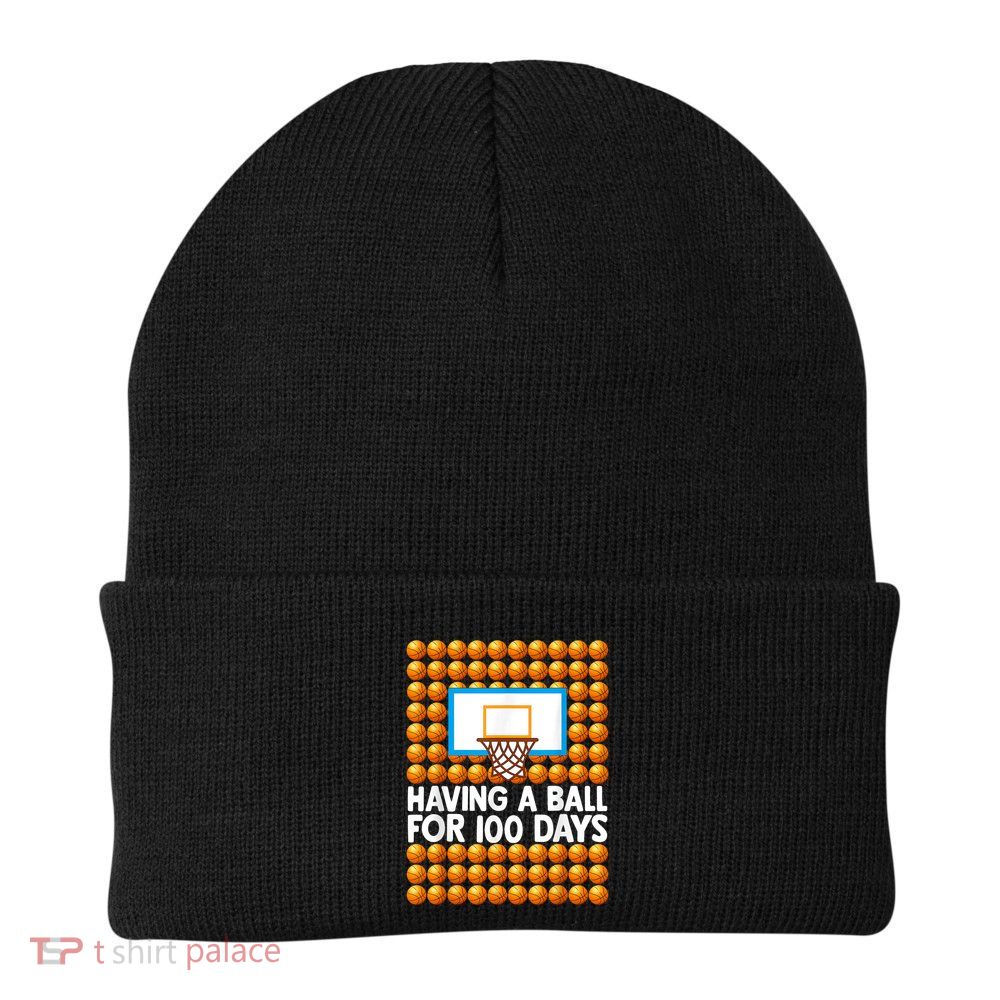 100 Days Of School Basketball 100th Day Balls Beanie