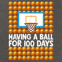 100 Days Of School Basketball 100th Day Balls Cotton Canvas Backpack