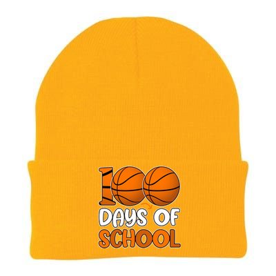 100 Days Of School Basketball Fan Cute Knit Cap Winter Beanie