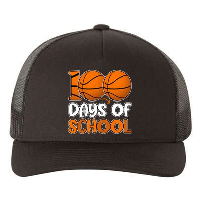 100 Days Of School Basketball Fan Cute Yupoong Adult 5-Panel Trucker Hat