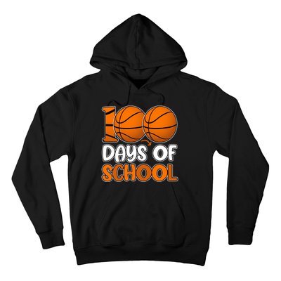 100 Days Of School Basketball Fan Cute Hoodie