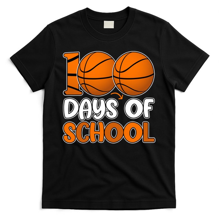 100 Days Of School Basketball Fan Cute T-Shirt