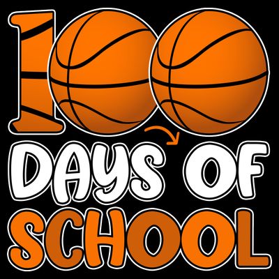 100 Days Of School Basketball Fan Cute T-Shirt